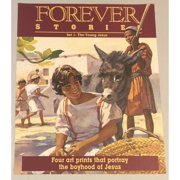 SET of 4 Art Prints 16"x20" FOREVER STORIES Set 1: The Young Jesus CHRIS MOLAN - Picture 2 of 7